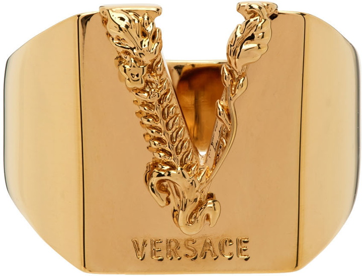 Photo: Versace Gold Barocco V Ring