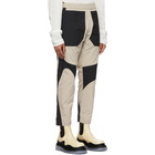 Arnar Mar Jonsson Black and Beige Overdyed Patch Track Trousers