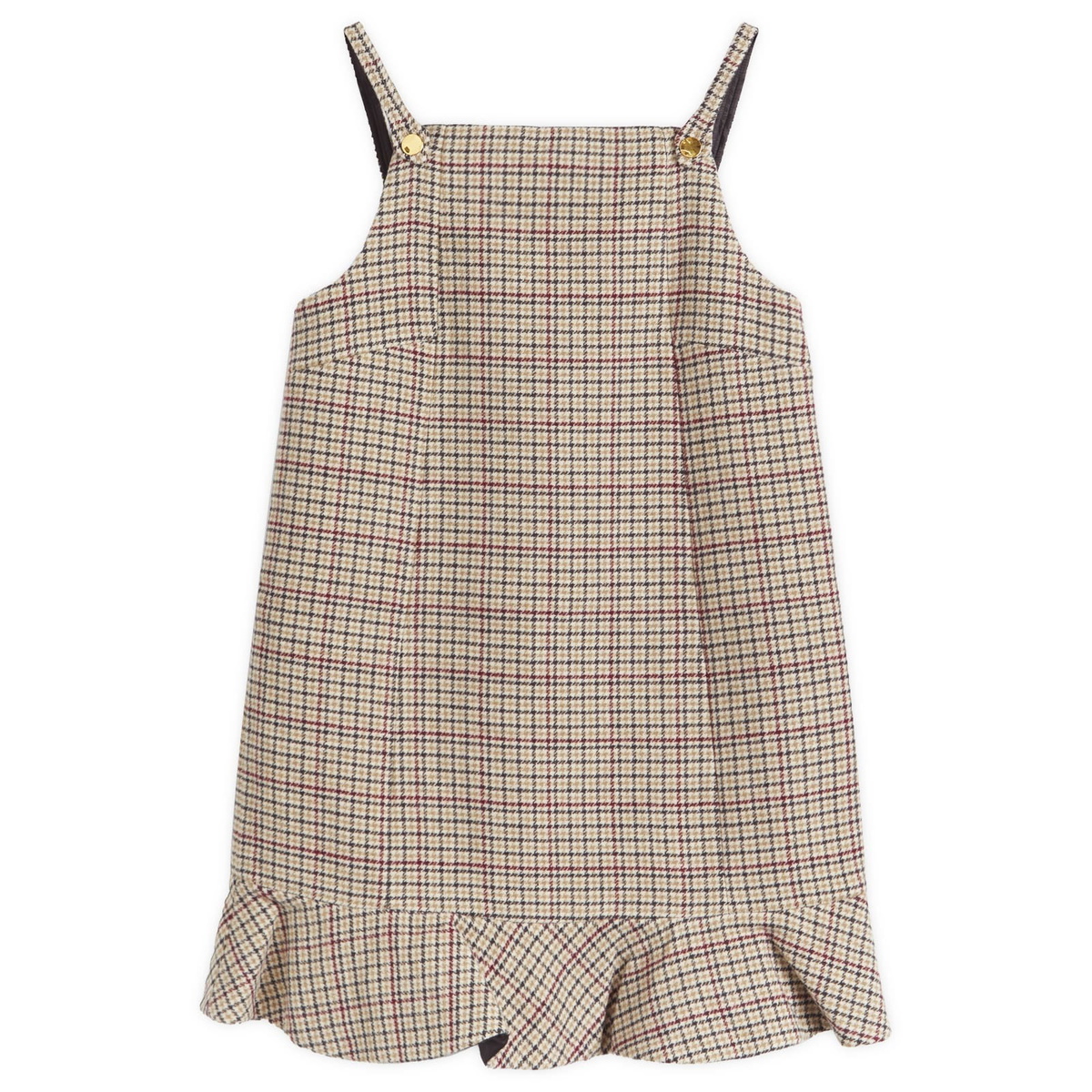 GANNI ワンピース Check Wool Mix Mini Dress F9695 6825 Wool Mix Mini Dress F9695 - Tiger's Eye - GANNI - QNTS