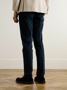 Boglioli - Slim-Fit Garment-Dyed Cotton-Blend Corduroy Suit Trousers - Blue