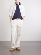 Altea - Greg Cotton-Blend Piqué Polo Shirt - Blue