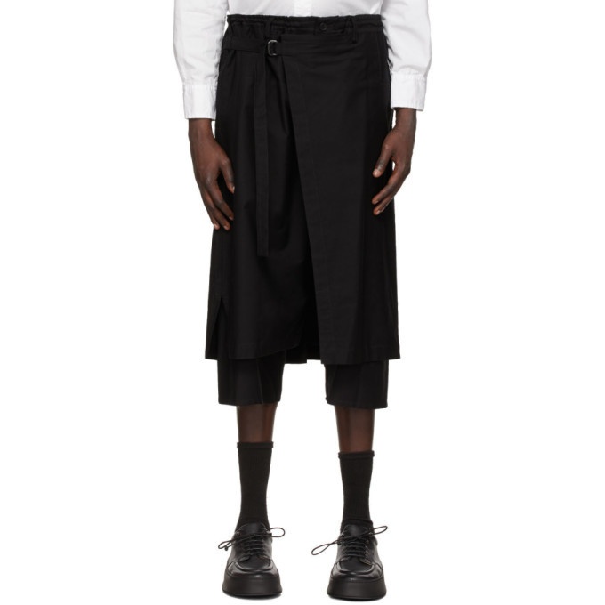 Photo: Yohji Yamamoto Black Cotton Wrap Trousers