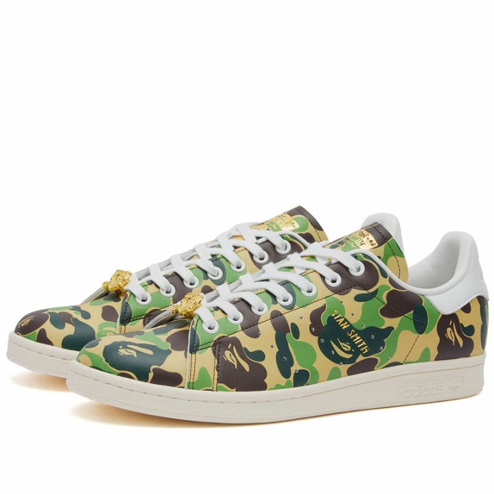 Photo: Adidas x BAPE Stan Smith Sneakers in Camouflage