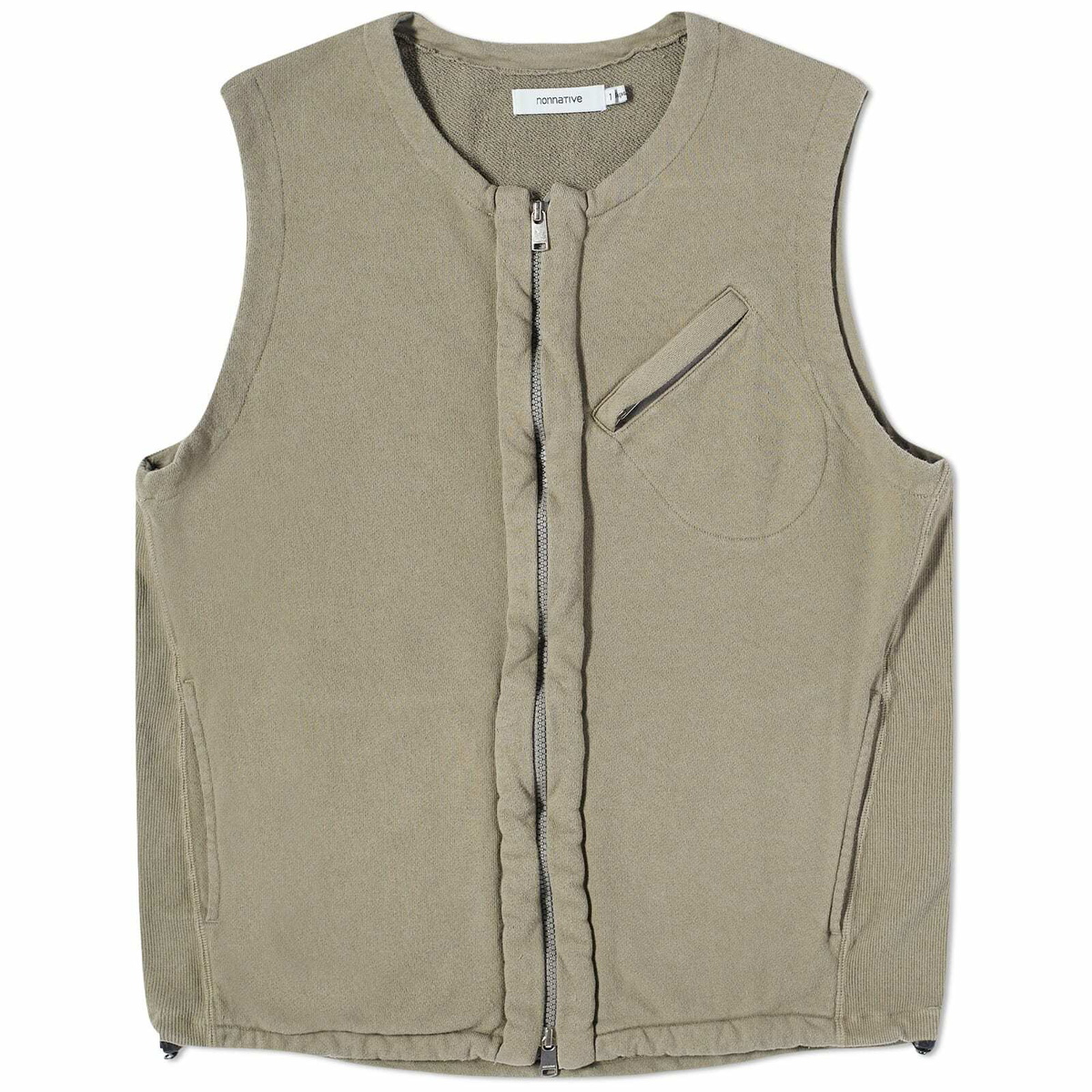 Nonnative Men's Overdyed Sweat Hiker Vest in Cement Nonnative