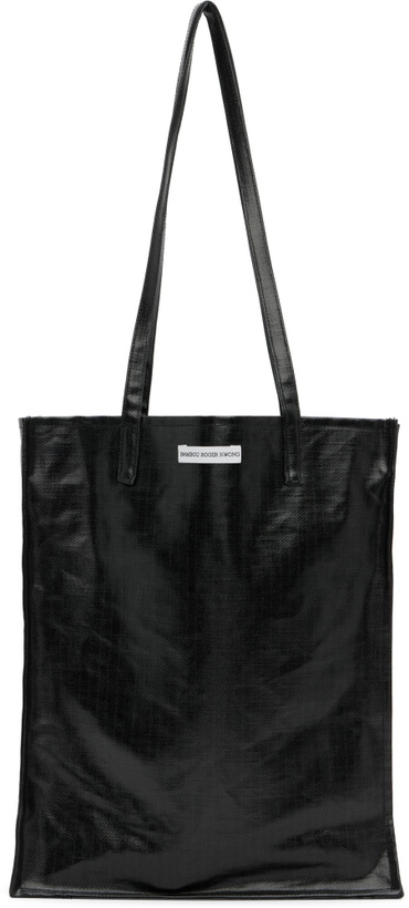 Photo: BAMBOU ROGER KWONG Black WR Bonded Herringbone Rectangle Bag