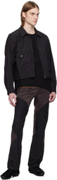 A. A. Spectrum Black Westwind Slim Trucker Jacket
