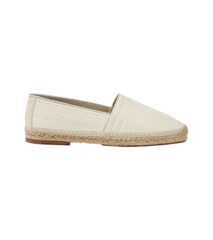 Photo: Brunello Cucinelli Suede-trimmed woven espadrilles