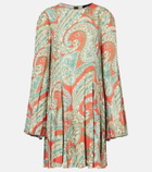 Etro Paisley pleated minidress