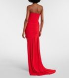 Stella McCartney Draped crêpe jersey bustier dress