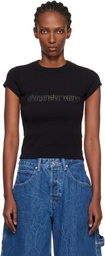 Alexander Wang Black Crystal Logo Cotton Baby T-shirt