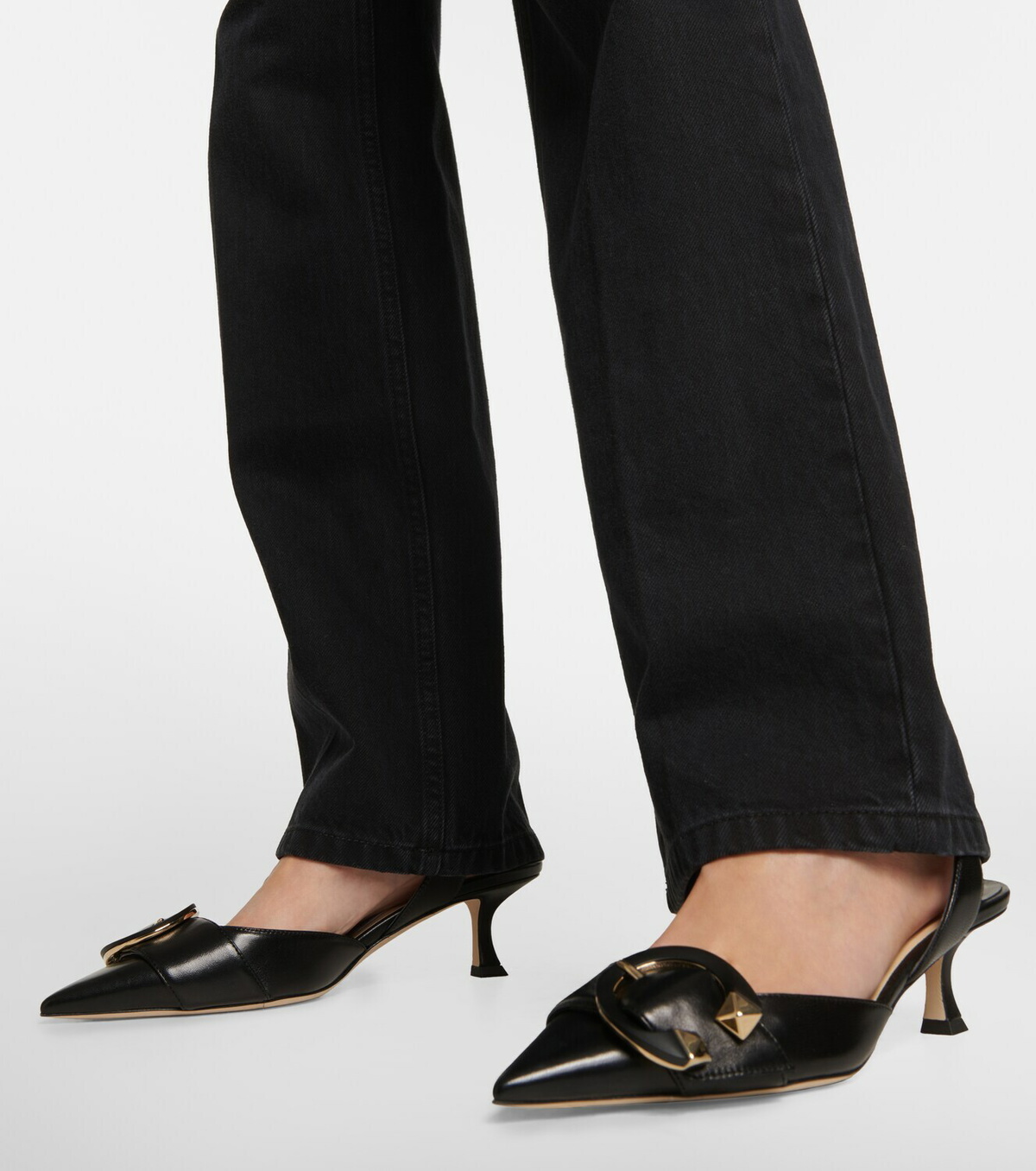 Jimmy Choo - Moni 50 leather slingback pumps