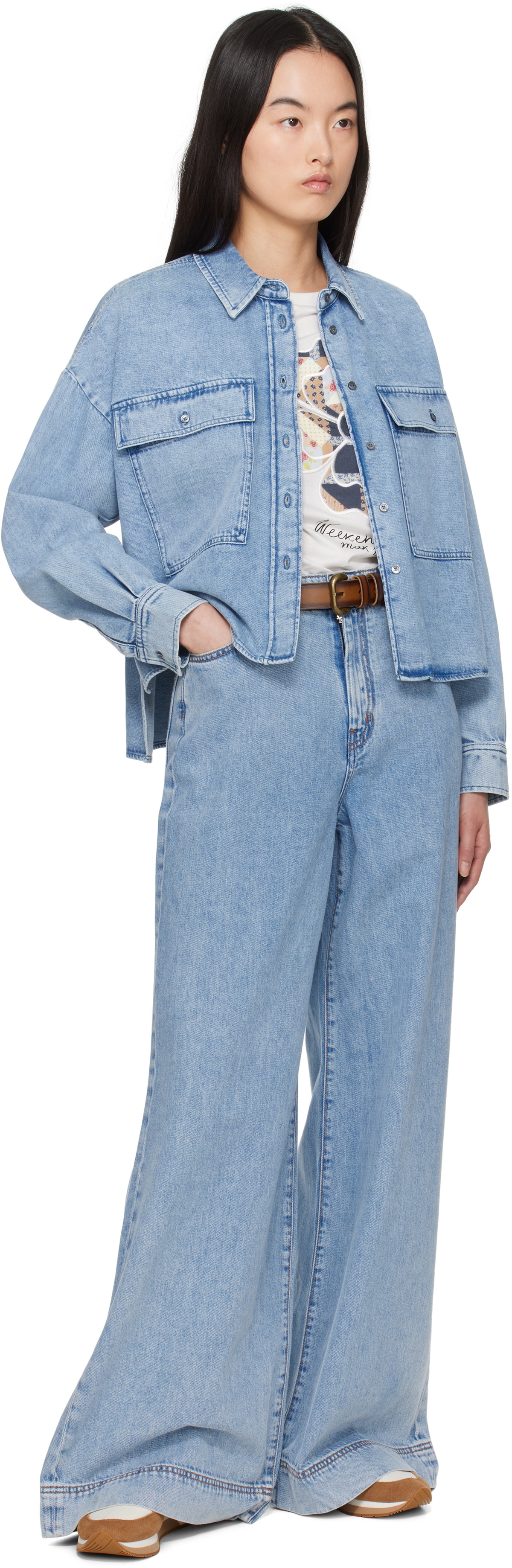【美品】✨ WEEKEND Max Mara ダンガリー　デニムシャツ　34 Weekend Max Mara Blue Zemira Denim Shirt Weekend Max Mara