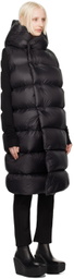 Rick Owens Black Porterville Hooded Down Vest