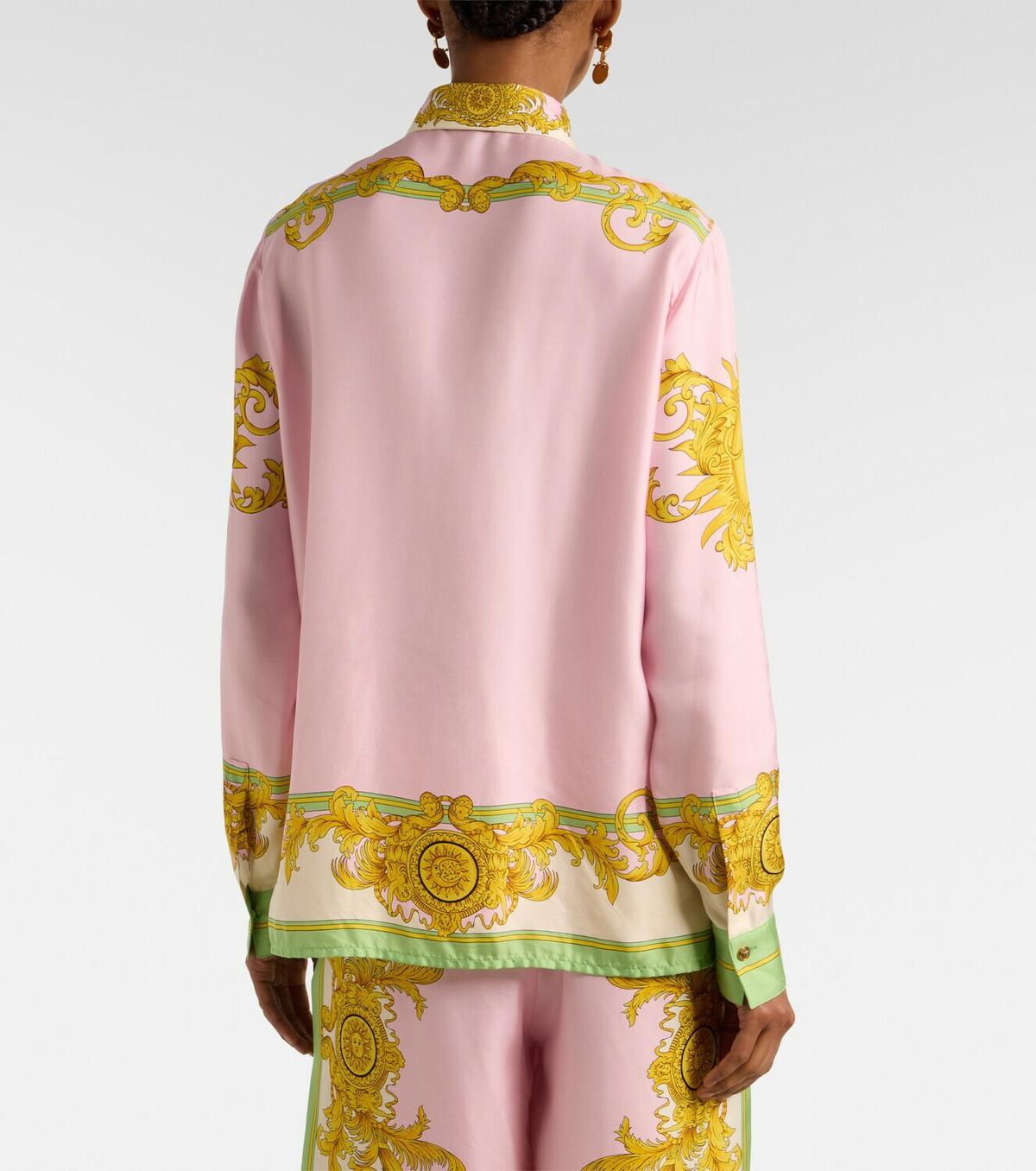 Versace Printed silk twill shirt
