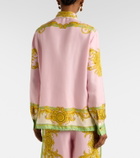 Versace Printed silk twill shirt