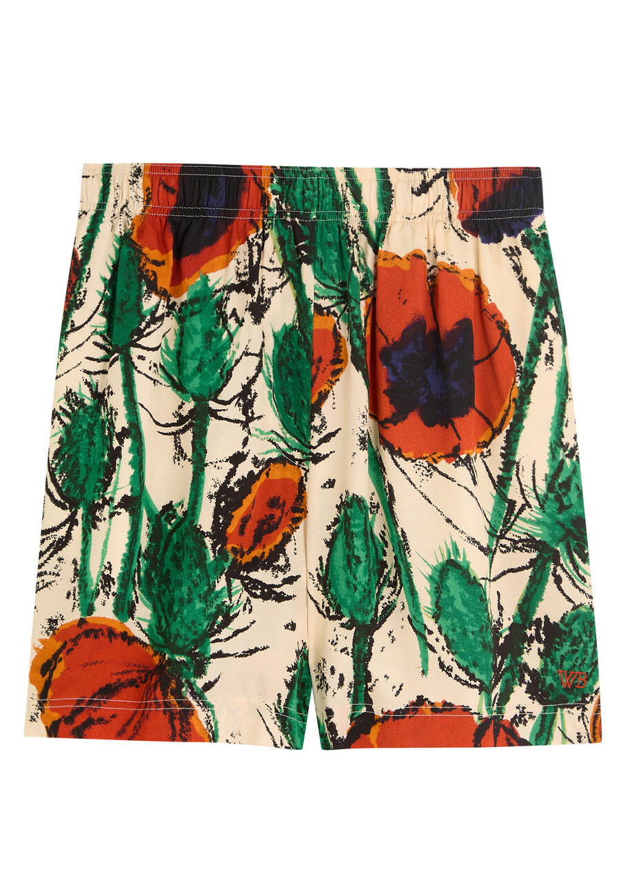 Wales Bonner Ocean Satin-twill Shorts Red