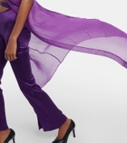 Didu Halterneck silk chiffon maxi dress