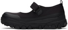 AMOMENTO Black Vibram Mary Jane Ballerina Flats