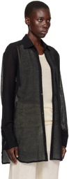 Ludovic de Saint Sernin Black Button Shirt