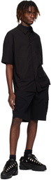 DEVOA Black Half Sleeve Shirt