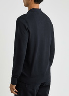Belstaff Drift Half-zip Cotton-blend Jumper Navy
