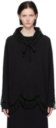 J.Kim Black Hand Beaded Hoodie