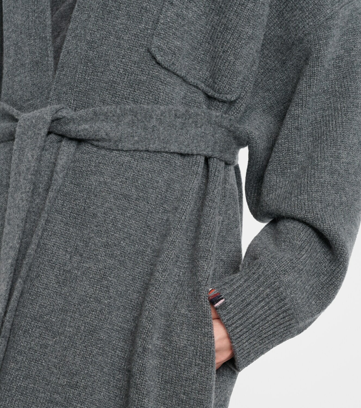 Extreme Cashmere N°105 Coat belted cashmere wrap cardigan