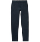 Aspesi - Navy Pleated Cotton-Gabardine Trousers - Blue