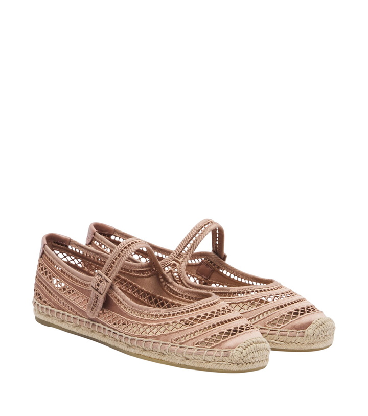 Photo: Tory Burch Open Weave Mary Jane satin espadrilles