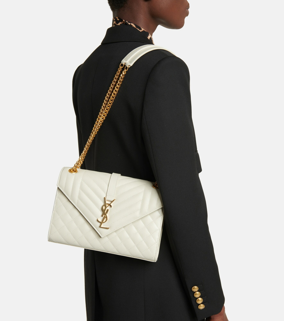 Saint Laurent - Envelope Medium leather shoulder bag Saint