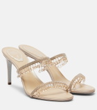 Rene Caovilla Chandelier embellished satin sandals