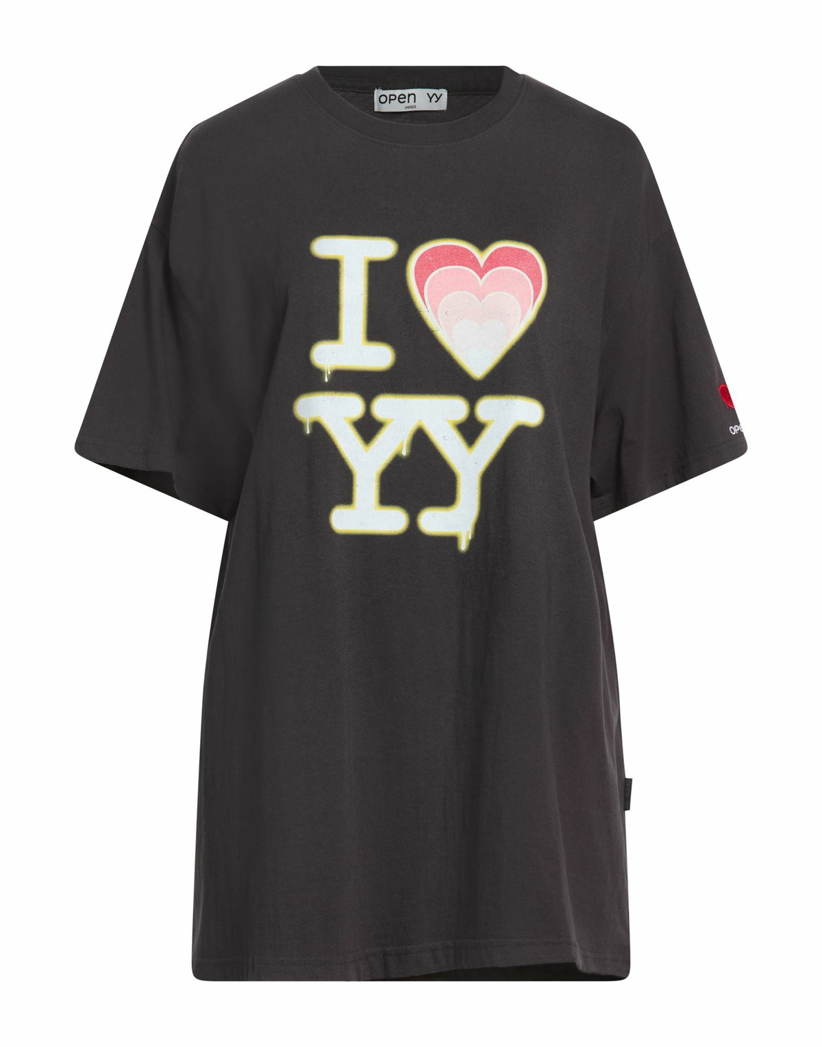 Open Yy Womens T-shirt Charcoal