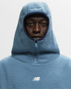 New Balance Hoops Sherpa Top Blue Mens Hoody