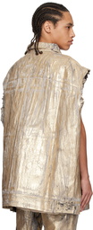 Rick Owens DRKSHDW Gold Hollywood Jumbo Worker Denim Vest