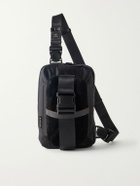Master-Piece - Sling Suede and Leather-Trimmed Nylon-Twill Messenger Bag