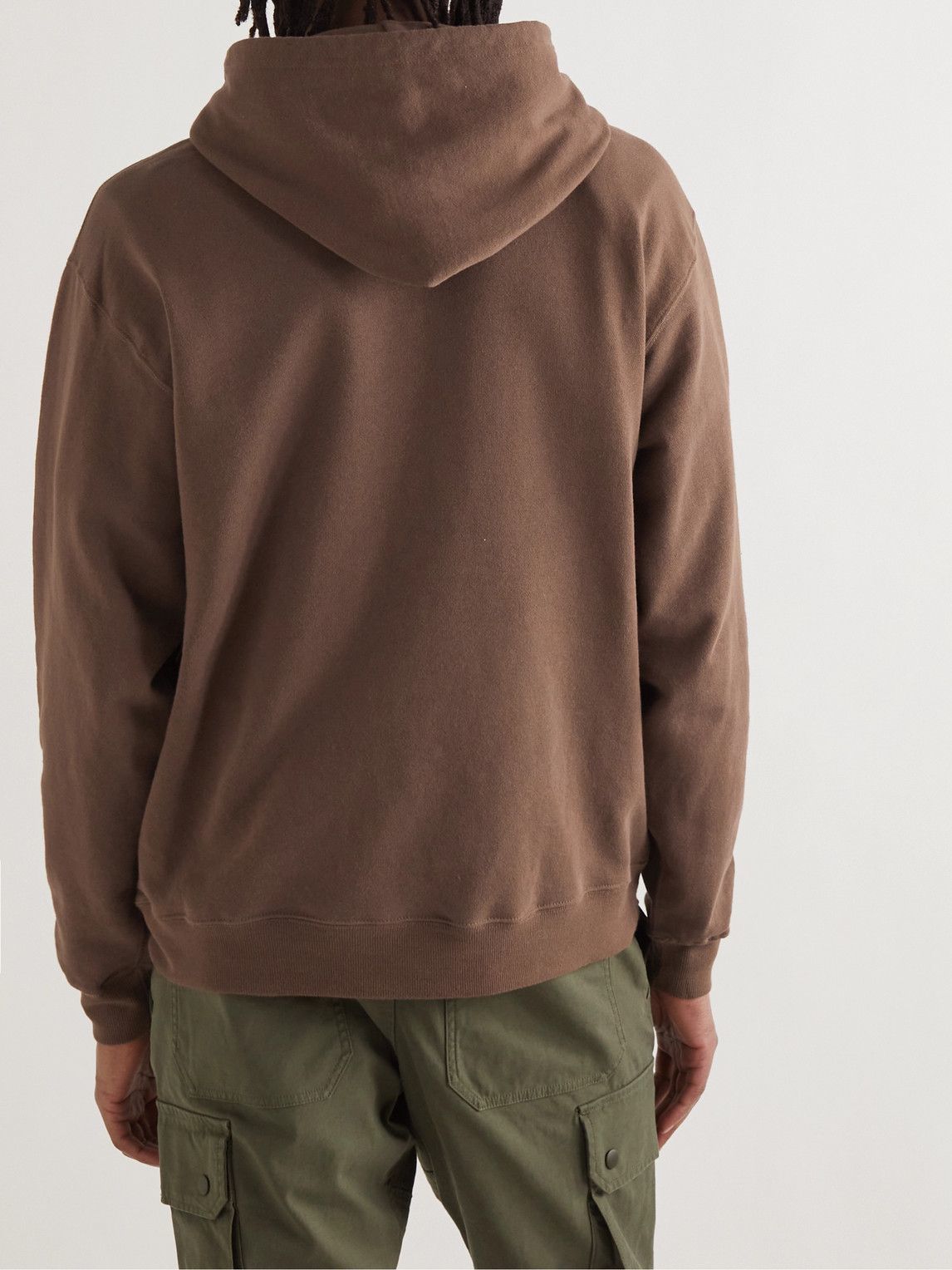 Beams Plus Cotton-jersey Hoodie - Men - Brown Sweats - XL