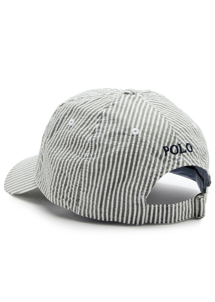 Polo Ralph Lauren Logo Striped Seersucker cap - Green - One Size