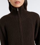 Jardin des Orangers Wool and cashmere zip-up cardigan