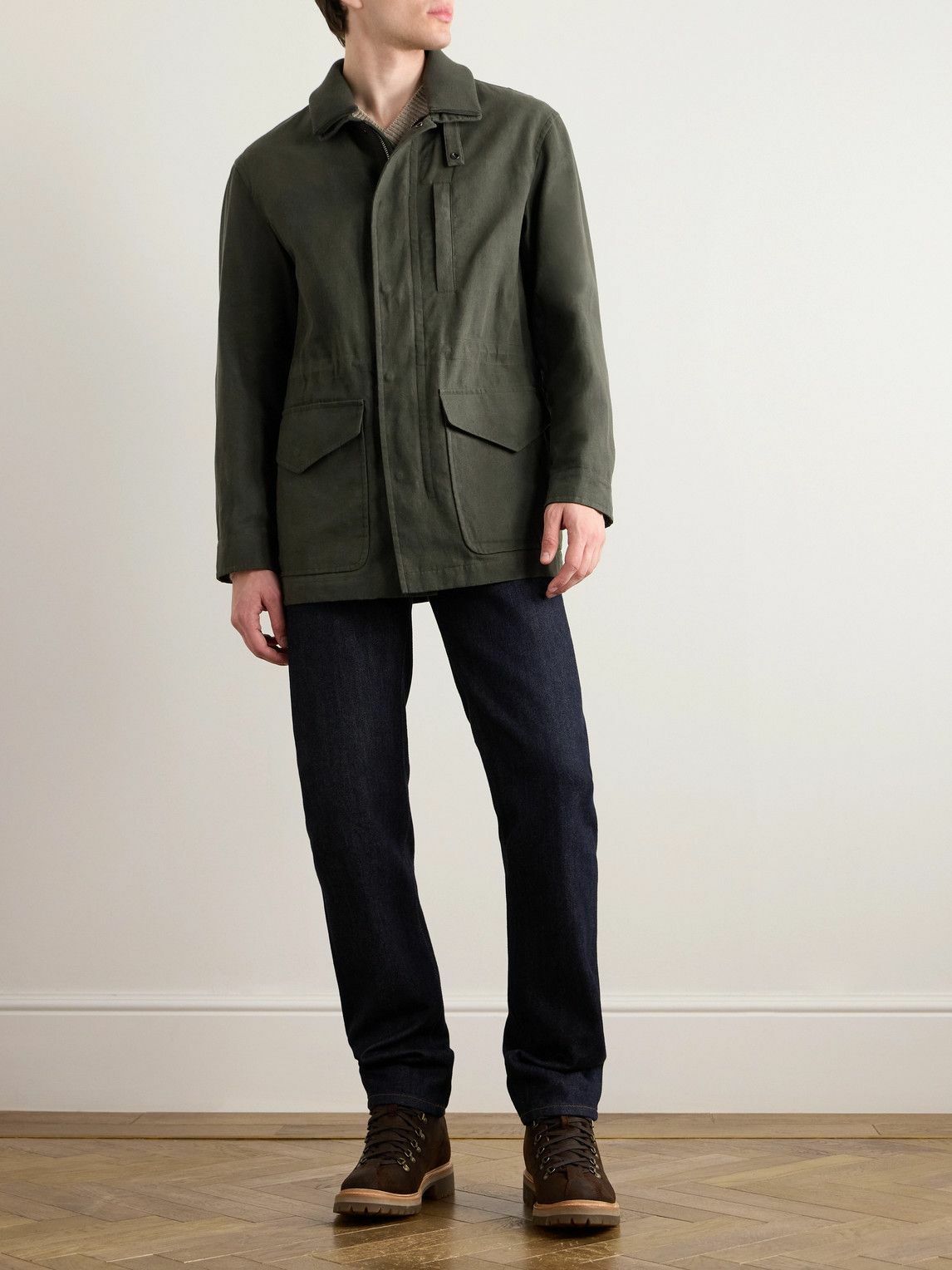 Purdey - Range Cotton and Linen-Blend Parka - Green