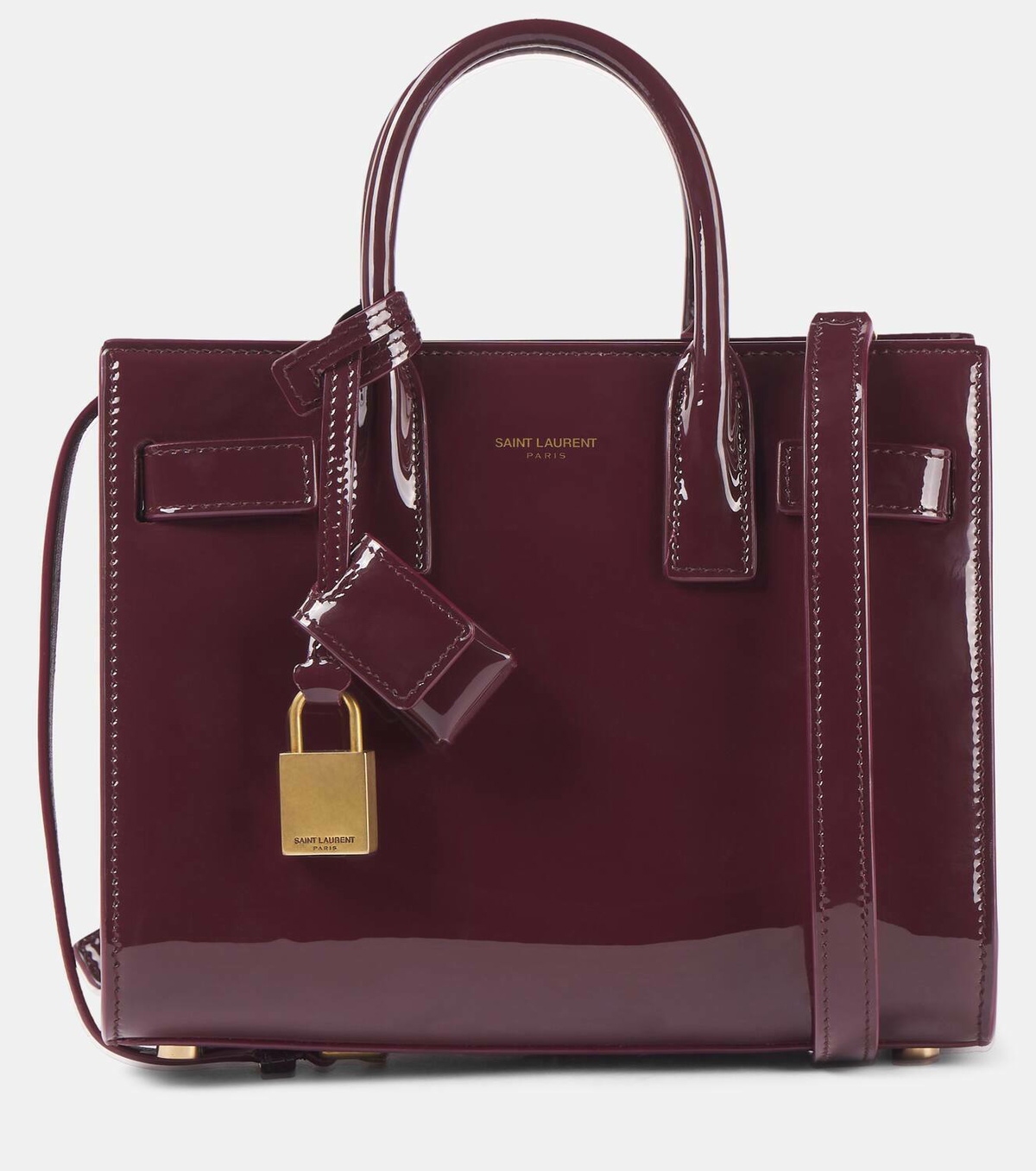 関税/送料込【Saint Laurent】Sac De Jour ナノ トートバッグ SAC DE JOUR IN CROCODILE-EMBOSSED LEATHER - NANO | Saint