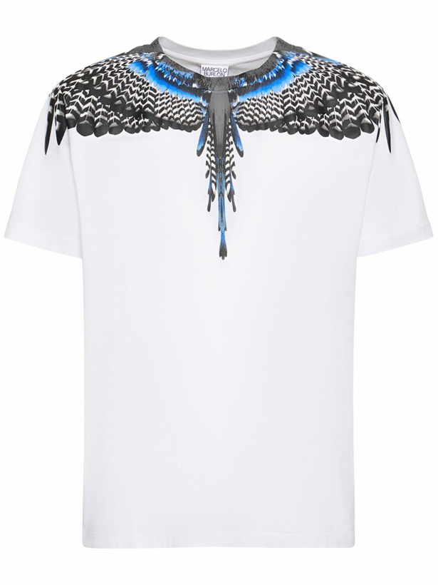 Photo: MARCELO BURLON COUNTY OF MILAN - Grizzly Wings Cotton Jersey T-shirt