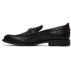 Hugo Black Stacked-Logo Bit Loafers