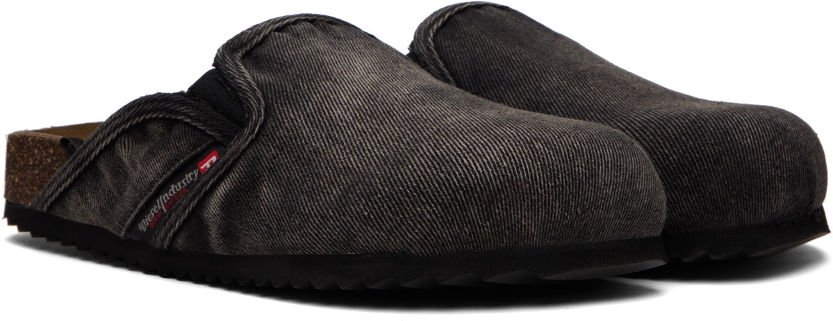 Diesel Black D-Woodstock Slip-on Loafers