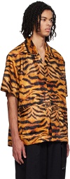 MASTERMIND WORLD Black & Orange Tiger Shirt