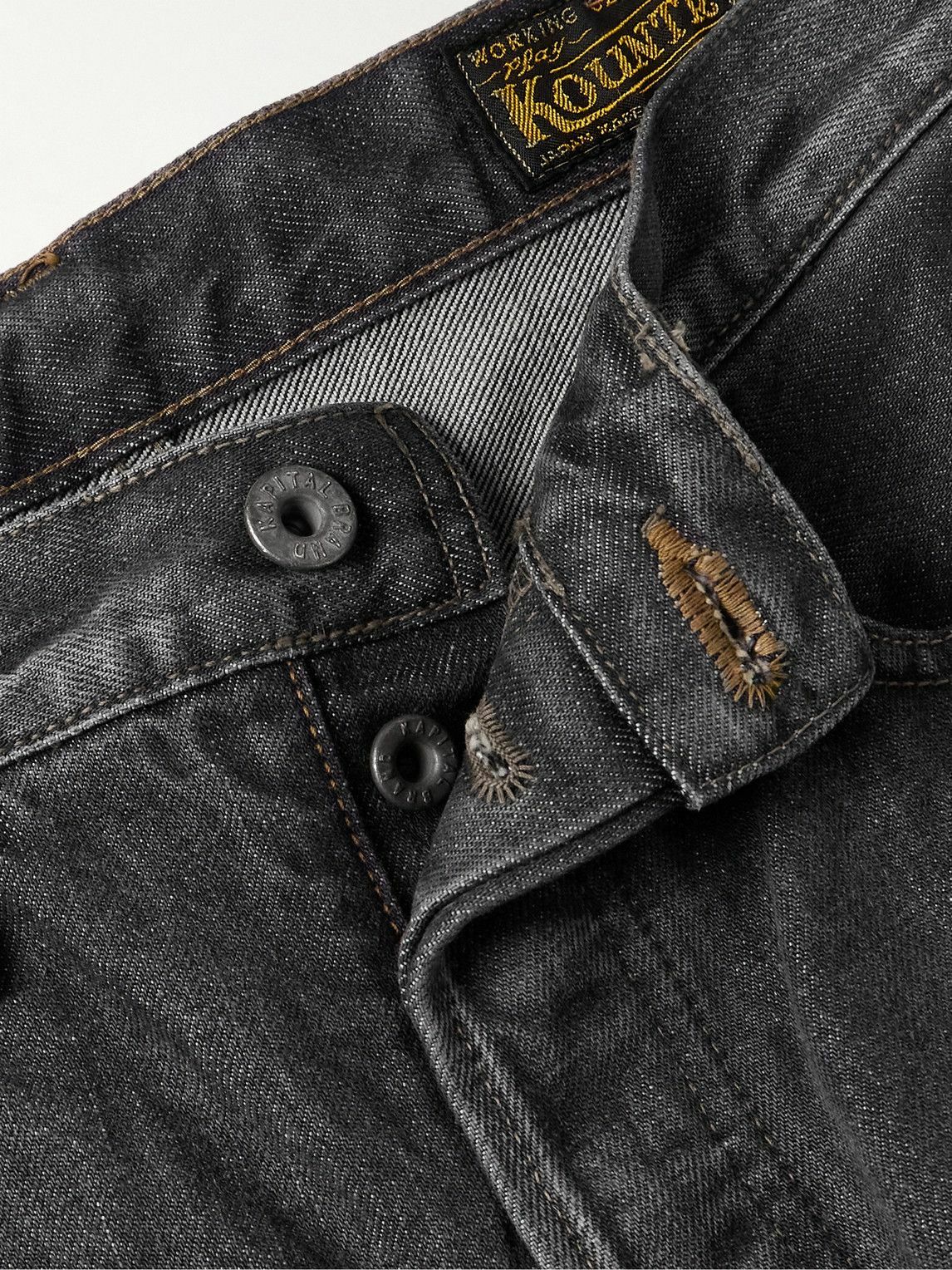 KAPITAL - Monkey CISCO Straight-Leg Embellished Leather