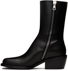 Dries Van Noten Black Zip Boots