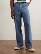 Small Talk - Straight-Leg Striped Jeans - Blue