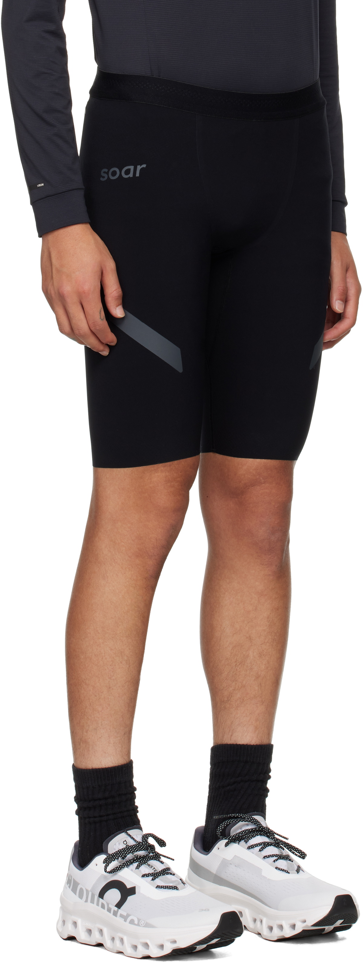 Soar Running Black Half Tights Short Leggings Soar Running