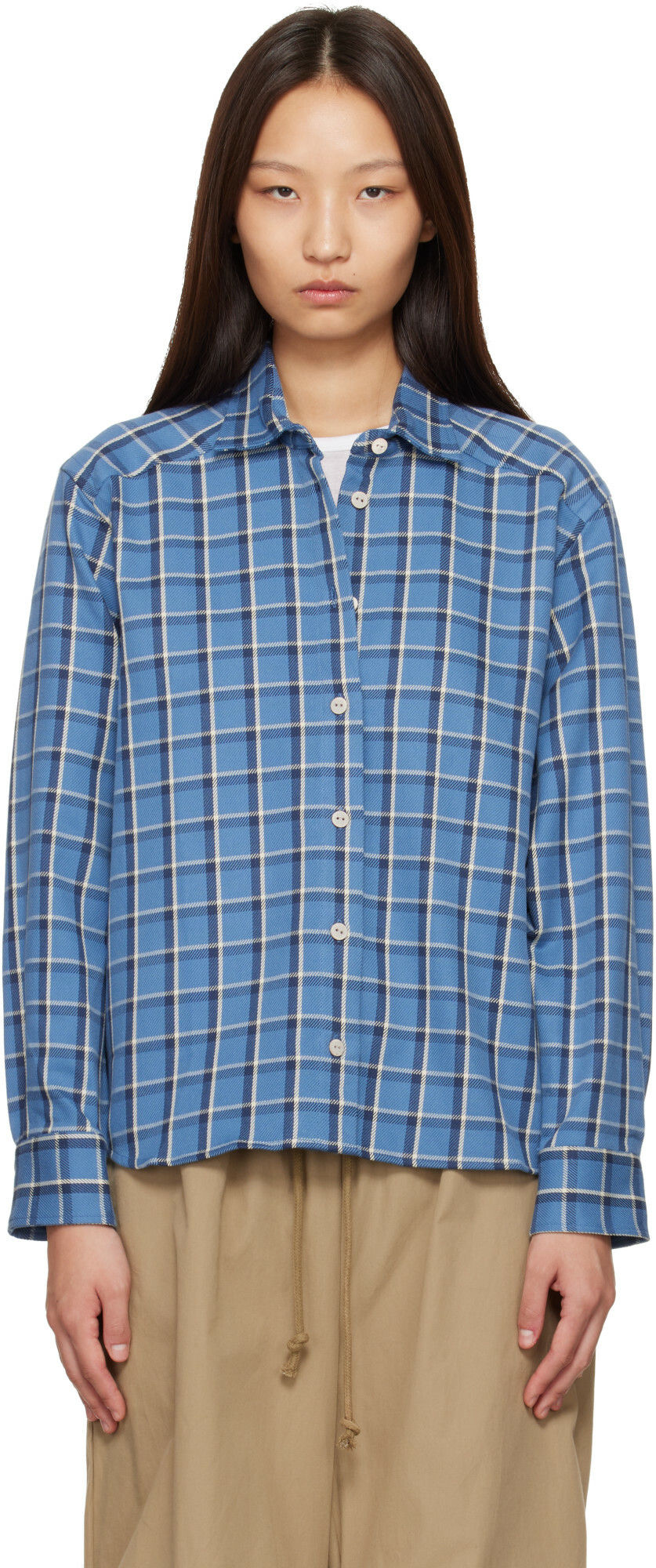 Baserange Blue Bent Shirt