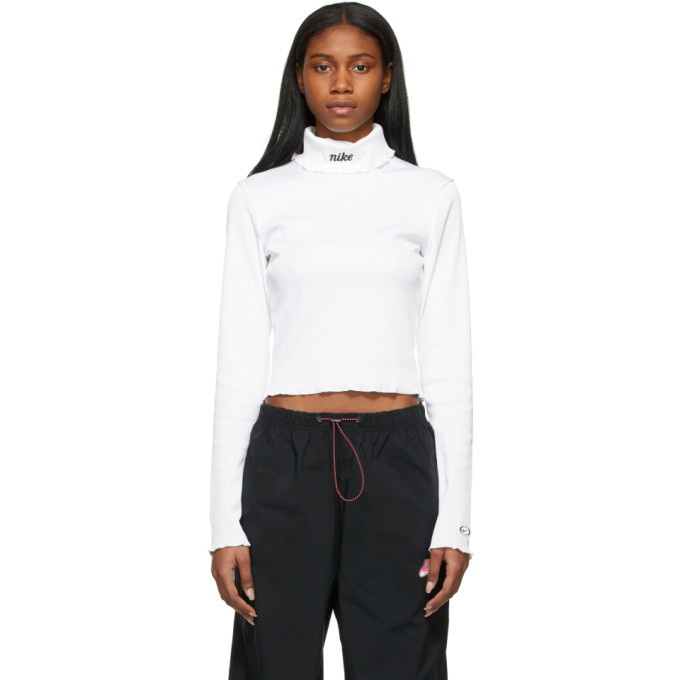Nike Women's Sportswear Essential Ribbed Mock-Neck Long-Sleeve Top